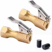 Air Chuck,Heavy Duty Open Flow Lock On Tire Chuck with Clip for Inflator Gauge