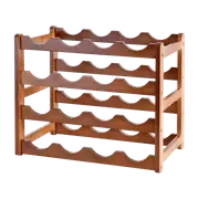 Bamboo Stackable Modular Freestanding Countertop Wine Shelf Rack