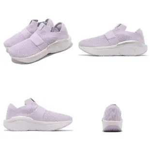 【PUMA】訓練鞋 Enlighten Strap Wns 紫 白 女鞋 室內運動鞋 多功能 忍者鞋 無鞋帶(37767403)