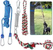 Dog Outdoor Bungee Solo Hanging Toy Tether Tug of War Toys for Pitbull Small Lar