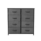 Levede Storage Cabinet Tower Chest Dark Grey
