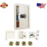 In-Wall Security Safe with Digital Keypad & Backup Keys for Valuables