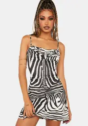 [AFRM] Blanc Zebra Kamala Mini Dress