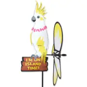 Petite Cockatoo Bird Whirly Wing Wind Spinner PR 24905