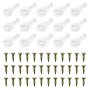 50 Pairs Glass Retainer Clips Kit Cabinet Glass Clips 4Mm Plastic Doors Clips with Screws for Fixin Transparent