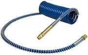 Tectran 1621540BH Industry Grade Aircoil with Brass Handle, Blue, 15', 40" Tractor, 12" Pigtail Length Trailer End