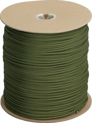 Atwood Rope MFG Parachute Cord 550 1000Ft. 7 Strand Spools May Have Splices