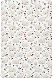 Crib Fitted Sheet for Boys Girls Gift Soft Breathable Nursery Bed Sheet for Standard Size Crib Mattress 39x27in Beauty Polar Bear