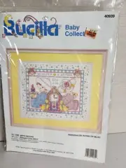New Bucilla 40939 Baby Collection Toy Time Birth Record Cross Stitch Kit