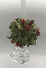 Kissing Krystals Mini BELL Mistletoe Christmas Ornament by Ganz