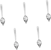 iplusmile 5pcs Versatile Dressing Spoon Stainless Steel Large Soup Sauce Serving