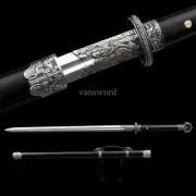 Chinese Tang Dynasty Jian 唐剑 Manganese Steel Straight Sword for Display Sharp.