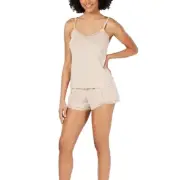INC International Concepts 2 Pc Pajama Set Metallic Gold Cami Shorts XXL 2XL