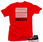 Shirt to Match Jordan 11 Bred 2019 - 23 Breds Red Tee