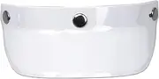Lens Fashion Visor Wind Shield UN&IVE&RSAL 3-Buckle Visor Flip-up Wind Deflector Suitable for Open-face Motorcycle Helmets Anti-Fog and Anti-Scratch(Type 1 Warm White)