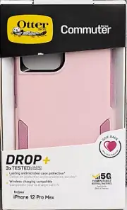 OtterBox - Commuter Antimicrobial Case for Apple iPhone 12 Pro Max-Pink