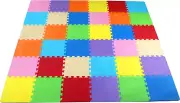 Kid's Puzzle Exercise Play Mat with EVA Foam Interlocking Tiles 36 Pieces