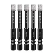 Dry Diamond Drill Bits 6mm For Porcelain Granite Tile Glass Ceramics Marble 5Pcs
