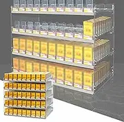 Cigarette Exhibitor - Cigarette Exhibition Shelf Mounted On The Wall, Automatic Cigarette Display, Transparent Acrylic Cigarette Support (49.5x28.4x69cm)