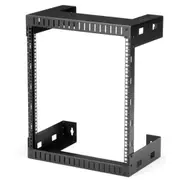 StarTech.com 12U 19" Wall Mount Network Rack - 12" Deep 2 Post Open Frame Server Room Rack for Data/AV/IT/ Communication/Computer Equipment/Patch Panel w/Cage Nuts & Screws 200lb Capacity [RK12WALLO]