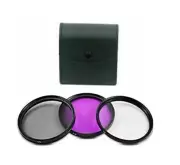 Bower 55mm Camera/Video Filter Kit (UV-CPL-FLD)
