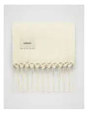 [Unison] Ribbed Lofty Scarf in White