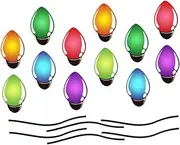 SOLUSTRE Reflective Car Magnets Magnetic Sheet Christmas Lights Strong Magnets for Vehicle Refrigerator and Kitchen Bulb Design Assorted Colors
