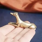 CHOVY Vintage Solid Brass Miniature - Delicate Greyhound Desk Ornament for Pet Enthusiasts - Exquisite Collectible and Home Décor Accent（Greyhound）