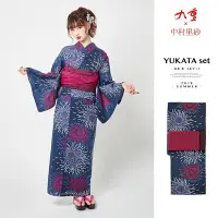 在飛比找Yahoo!奇摩拍賣優惠-日本和服浴衣 棉麻煙花款