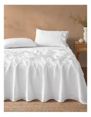 [Natural Home] Vintage Washed Hemp Linen Sheet Set in White