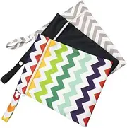 KOMBIUDA 3pcs Diaper Zipper Pouch Portable Nursery Bag for Diapers Storage Travel Friendly Cosmetics Organizer Lightweight and Convenient for Wet Dry Items