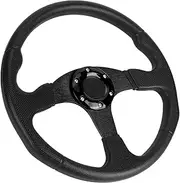 Universal 6 Bolts 350mm/14in Sport Steering Wheel Fine Workmanship Blue for Drifting Enthusiasts (Black)
