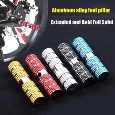 1 Pair Bike Pedals Axle Foot Rest Pegs Anti-Slip Aluminum Alloy BMX MTB Road