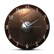 Barbarian Shield Indoor Silent Movement Wall Clock 3d Vision Hanging Wall Watch