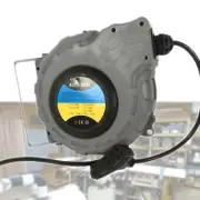 12AWG 40' Wall-Mounted Retractable Cable Extension Cord Reel Cable Hose Reels