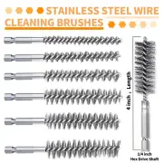 1/4 Inch Power Drill Cylinder Bore Brush Hex Shank Stainless Steel For Cleaning