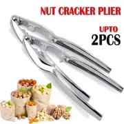 UP 2x Nut Cracker Plier Sheller Opener Walnut Almond Chrome Kitchen NutCracker