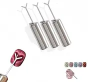 Heart Magnet for Cat Eye Gel Polish, Heart Cat Eye Magnet for Nails, Magnetic Nail Art Tool Setmagnet Sticks With Y-Shaped Guide For Nails, Diy Manicure Kit,Home(3-PCS)