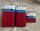 Mainstays Twin Sheet Set 200 Thread Count Flat Fitted 2 Pillow Cases Red
