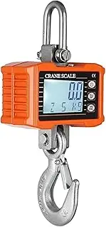 [JAJAJ] Industrial Digital Crane Scale Digital Hanging Scale 1000kg/ 2204lbs Heavy Duty Crane Scale LCD Backlight Industrial Hook Scales Unit for Construction Site for Farm,Livestock,Factory,Construction