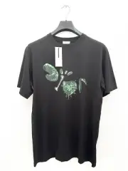NEW AUTH CHRISTIAN DIOR BLACK GREEN LOGO CACTUS JACK OVERSIZED COTTON T-SHIRT M
