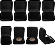AUEAR, 8 Pack Black Velvet Challenge Coin Presentation Display Box Square Medal Lapel Pin Badge Storage Tool
