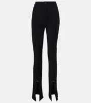 [Mugler] Mugler Pierced high-rise flared pants AU 10 black