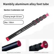 Manbily Aluminium Alloy 5section Extension Role Pole Tube Monopod Tripod