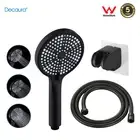 Decaura Black Shower Handset 3-Mode Hand Held Shower Head Set Adhesive WELS