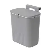 Wall Mounted Trash Can Kitchen Cabinet Storage Smart Bucket For Bathroom Recycling Hanging Trash Bins Kitchen Accessories grey Free Size