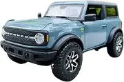 Finished Scale Model Simulation 1:24 for Ford 2021 Bronco Badlands Die-cast Alloy Car Model Static Scale Model Exquisite Collection Holiday Presents Presents Ornaments(Blue)
