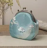 [xinghaikuajing] The New Cheongsam Bag Hand Embroidered Mulberry Silk Embroidered National Retro Style Chinese Bag LightGreen