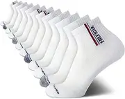 [Tommy Hilfiger] Men's Socks - Cushion Quarter Cut Ankle Socks (12 Pack)
