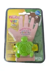 Nuby Turtle Fun Vibe N' Teethe Vibrating Wristband Teether -Silicone -BPA Free